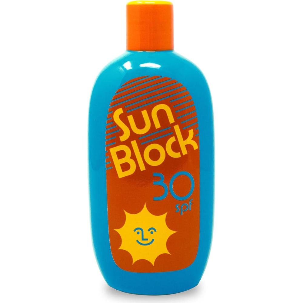 imagebando Vintage Inspired Sunblock Bottle Vase Decorative Ceramic Vase Large Flower Vase Unique Sunblock Decor for HomeKitchenOffice