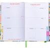 ban.do 12-Month Classic Daily and Weekly Planner Dated January 2026 – December 2026, Hard Cover Self Care Journal, Bound Agenda with Monthly Calendar, Stickers, Art & Bonus Pages (Black Floral)