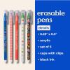 ban.do Erasable Pens with Caps and Clips, Cute Black Ink Pen with Eraser for Journaling/Work, Set of 5 Eraser Pens, Assorted