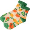 ban.do Non Slip Socks, Fuzzy Socks for Women One Size Fits Most, Crew Socks with Grippers (Veggies)
