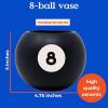 ban.do Novelty 8 Ball Flower Vase, Retro Ceramic Shelf Decor, Unique and Eclectic Vase, 8-Ball