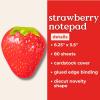 ban.do Novelty Notepad with 80 Sheets, Funny/Cute Memo Pad for Work/Office in Fruit Shape, Strawberry