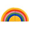 ban.do Rainbow Book Ends, Ceramic Cute Bookends for Girl Room Decor (Rainbow)