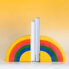ban.do Rainbow Book Ends, Ceramic Cute Bookends for Girl Room Decor (Rainbow)