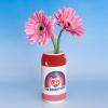 ban.do Small Decorative Vase, Colorful Ceramic Vase, Shelf Decor for Home or Office, Vintage-Inspired Soda Can, Lucky Cherry Cream Soda