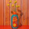 ban.do Vintage Inspired Sunblock Bottle Vase, Decorative Ceramic Vase, Large Flower Vase, Unique Sunblock Decor for Home/Kitchen/Office