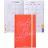 ban.do 17-Month Classic Daily and Weekly Planner Dated August 2025 – December 2026, Hard Cover Self Care Journal, Agenda with Monthly Calendar, Stickers, Art & Bonus Pages (Ready for Anything, Red)(Ready For Anything (Red))