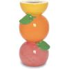 ban.do Decorative Ceramic Vase for Centerpiece, Tall Unique Lemon Grapefruit and Orange Vase for Home/Kitchen/Office Decor, Stacked Citrus