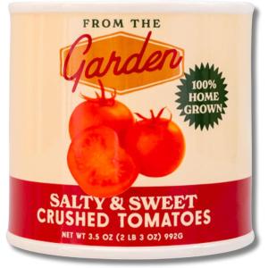 ban.do Vintage Inspired Tomato Can Vase, Decorative Ceramic Planter, 5.7 x 6 Large Flower Vase, Unique Tomato Can Decor for Home/Kitchen/Office