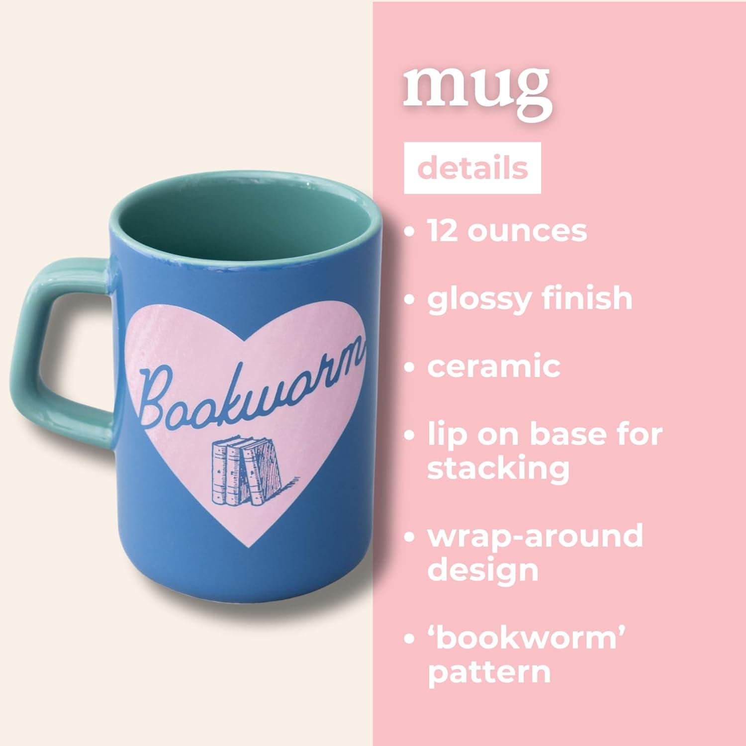 imagebando Ceramic Mug 12 Ounce Coffee Cup Dishwasher and Microwave Safe Mug BookwormBookworm