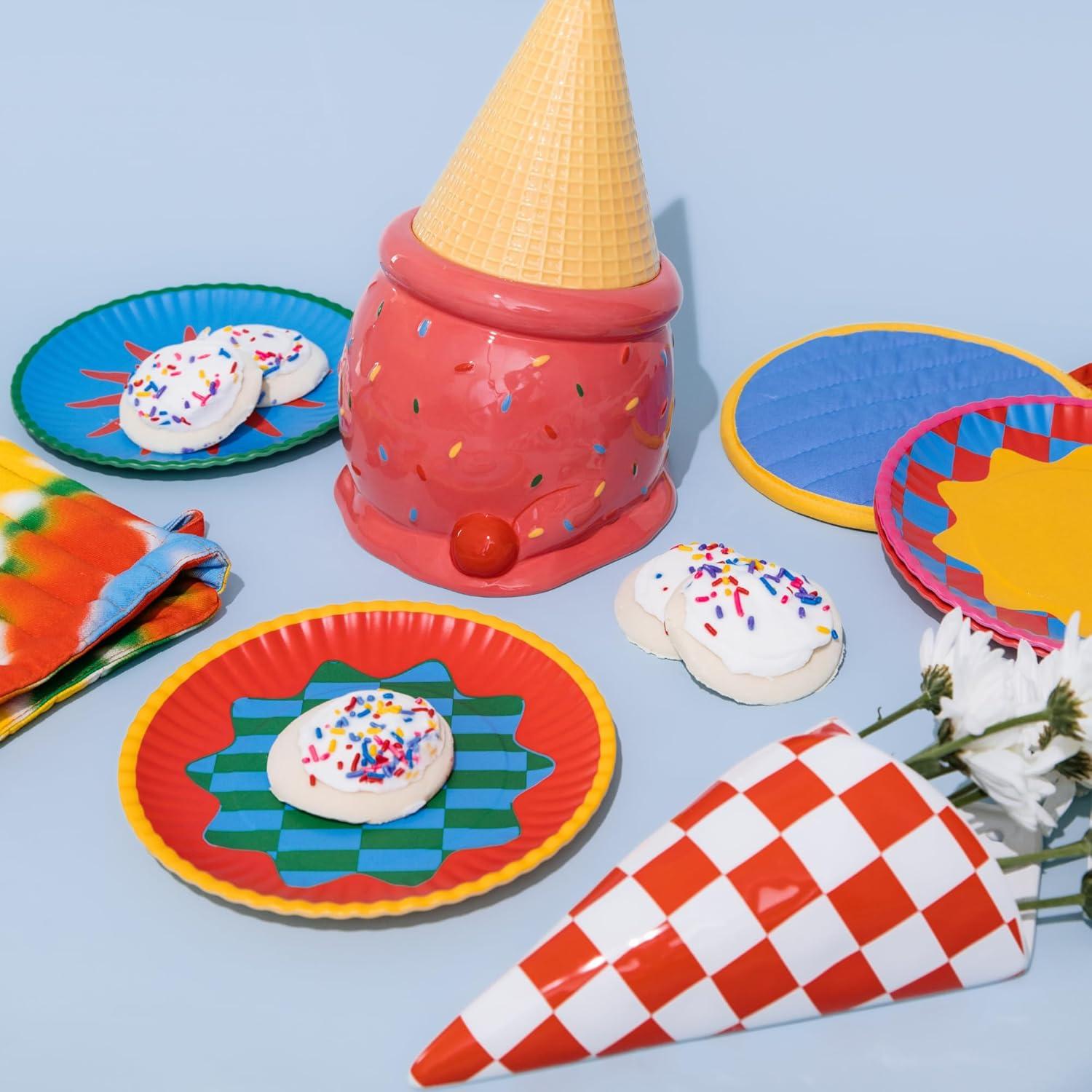 imagebando Vintage Inspired Checkered Bag Decorative Ceramic Wall Vase Unique HomeKitchenOffice Accent Checkered Bag