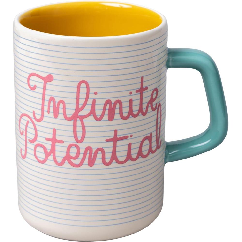 imagebando Novelty Quote Ceramic Mug 12 Ounce Coffee and Tea Cup with Large Handle Dishwasher and Microwave Safe Infinite Potential