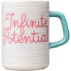 ban.do Novelty Quote Ceramic Mug, 12 Ounce Coffee and Tea Cup with Large Handle, Dishwasher and Microwave Safe (Infinite Potential)