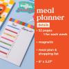 ban.do Weekly Meal Planner with Shopping List, 52 Page Wellness Food Journal, Magnetic Grocery List Notepad for Food Prep, Colorblock