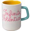 ban.do Novelty Quote Ceramic Mug, 12 Ounce Coffee and Tea Cup with Large Handle, Dishwasher and Microwave Safe (Infinite Potential)