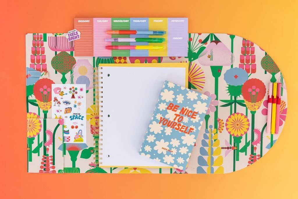 imagebando Rough Draft 3 Subject Notebook College Ruled 11quot x 10quot Large Spiral Notebook with Pockets and 120 Lined Pages Grow Your Own WayGrow Your Own Way