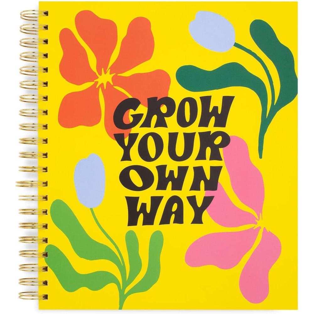imagebando Rough Draft 3 Subject Notebook College Ruled 11quot x 10quot Large Spiral Notebook with Pockets and 120 Lined Pages Grow Your Own WayGrow Your Own Way
