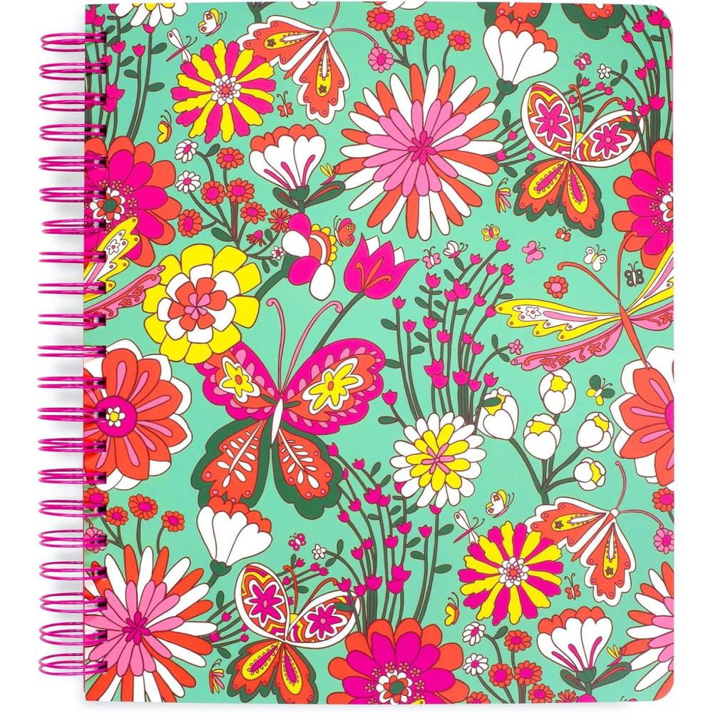 imagebando Rough Draft 3 Subject Notebook College Ruled 11quot x 10quot Large Spiral Notebook with Pockets and 120 Lined Pages Grow Your Own WayMagic Garden Mint