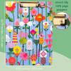 ban.do Blue Clipboard Folio with Lined Notepad, Padfolio with Metal Clip, Removable Writing Pad, and Pen Holder, Cute Padfolio Organizer for Office and Sports, Geometric Flowers