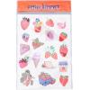 ban.do Strawberry Scented Stickers, 72 Fruit Theme Matte Stickers (Strawberries)