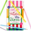 ban.do Write On Colorful Pencil Set of 10, Pre-Sharpened #2 Graphite Pencils for Art in Reusable Travel Tin Case, Color Outside the Lines