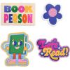 ban.do Colorful Vinyl Stickers, 4 Large Reading Stickers, Book Lovers Set