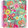 ban.do Rough Draft 3 Subject Notebook College Ruled, 11″ x 10″ Large Spiral Notebook with Pockets and 120 Lined Pages, Grow Your Own Way(Magic Garden Mint)