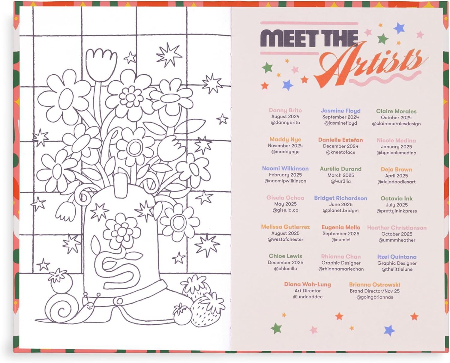 imagebando Daily Planner 20242025 Classic Weekly Planner Dated August 2024 December 2025 Self Care Journal Floral Hardcover Planner with Monthly Calendar Stickers ampamp Pockets Making It Up As I GoMid Century Tulips