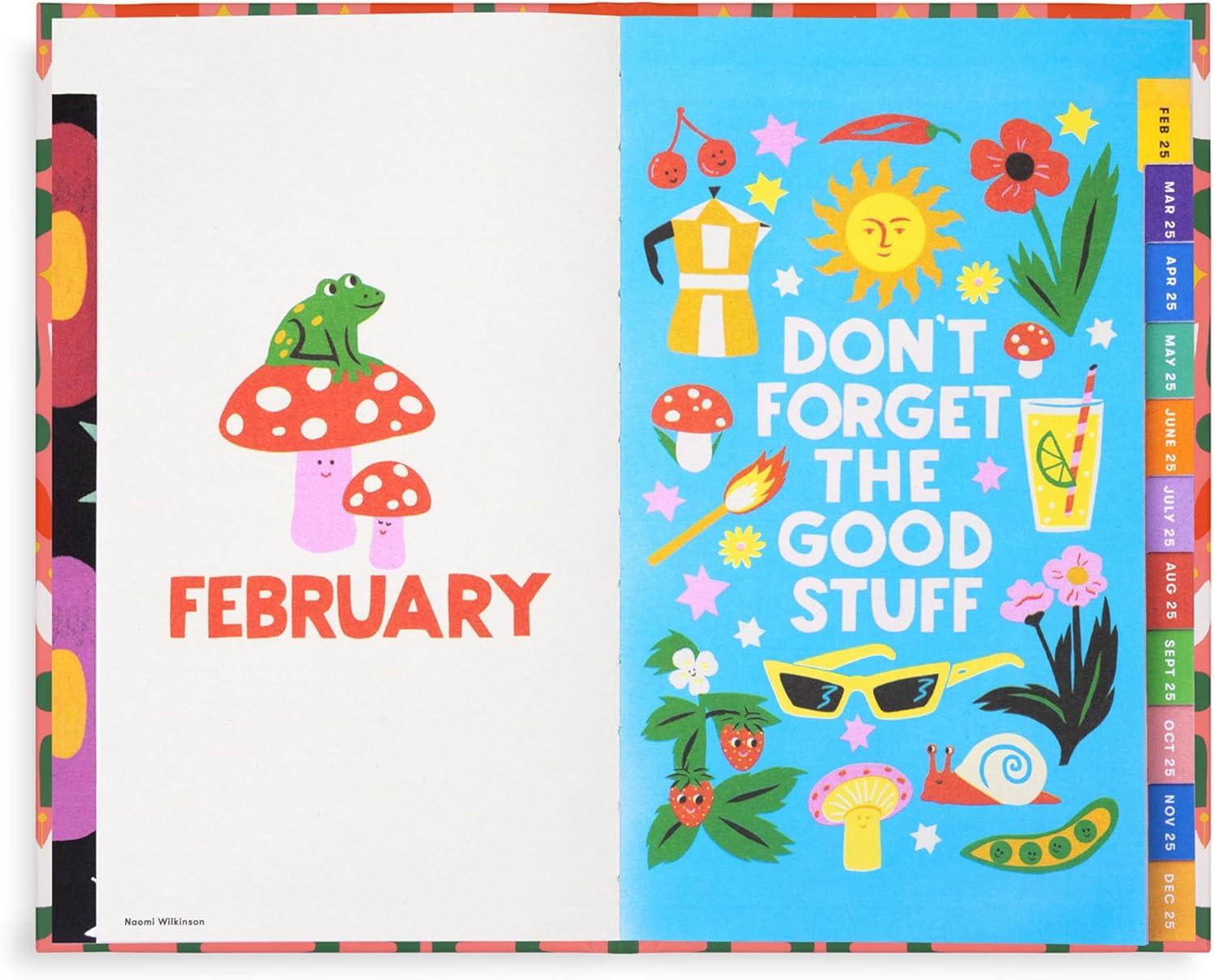 imagebando Daily Planner 20242025 Classic Weekly Planner Dated August 2024 December 2025 Self Care Journal Floral Hardcover Planner with Monthly Calendar Stickers ampamp Pockets Making It Up As I GoMid Century Tulips