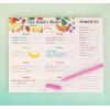 ban.do Weekly Meal Planner with Shopping List, 50 Page Wellness Food Journal, Magnetic Grocery List Notepad for Food Prep, Tutti Frutti