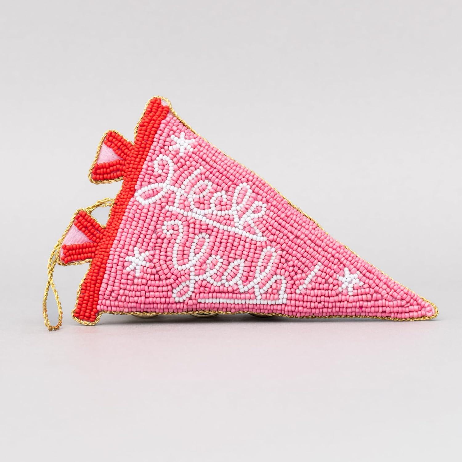 imagebando Beaded Hanging Ornament Penant Flag Unique Holiday Christmas Tree Decoration Heck Yeah