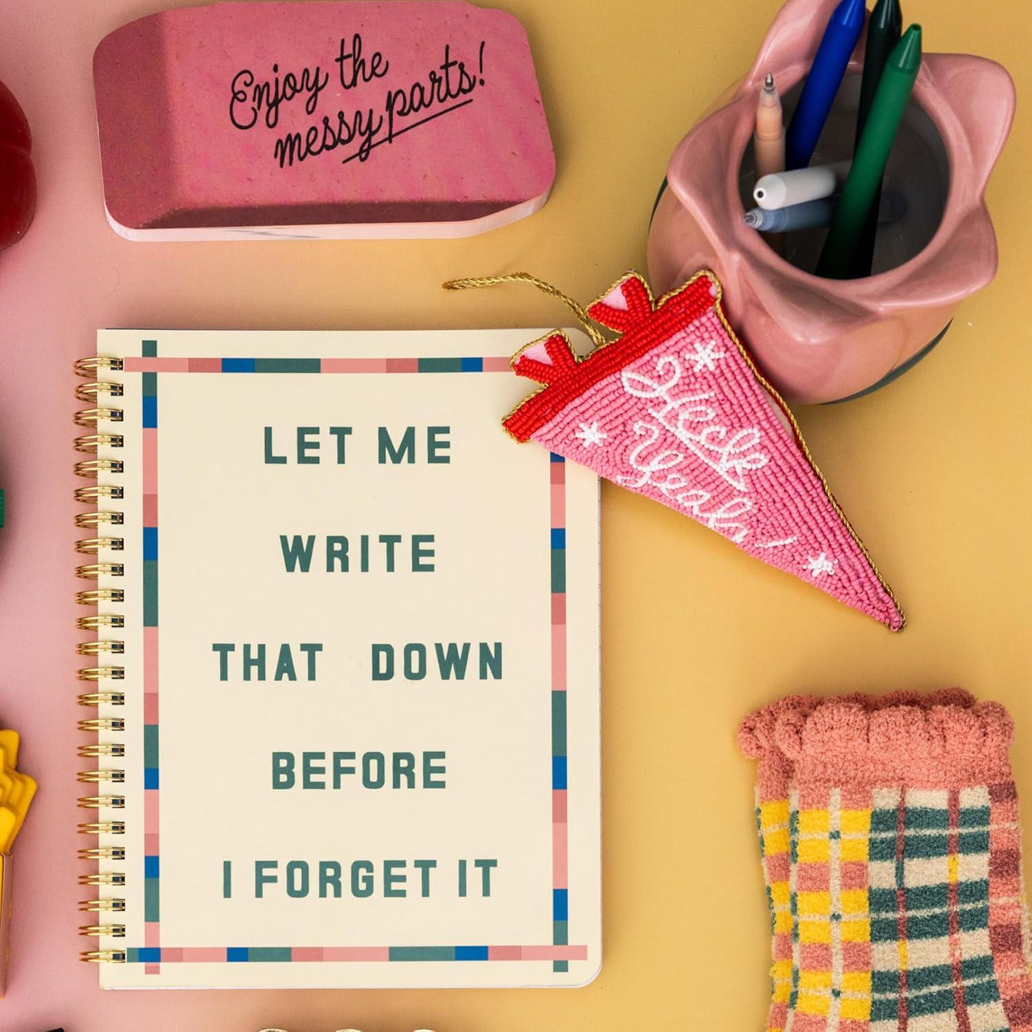 imagebando Beaded Hanging Ornament Penant Flag Unique Holiday Christmas Tree Decoration Heck Yeah