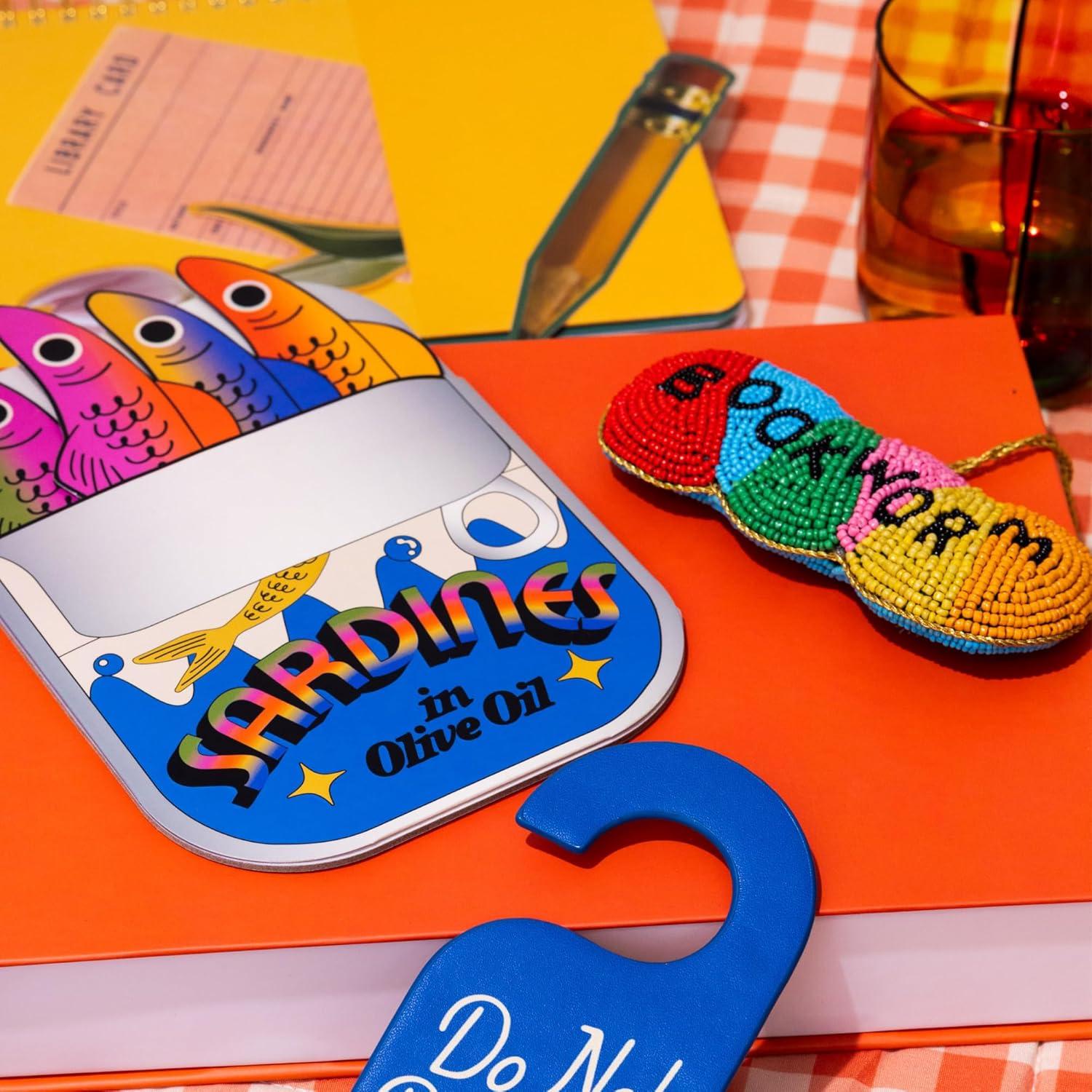 imagebando Beaded Hanging Ornament Unique Holiday Christmas Tree Decoration Bookworm