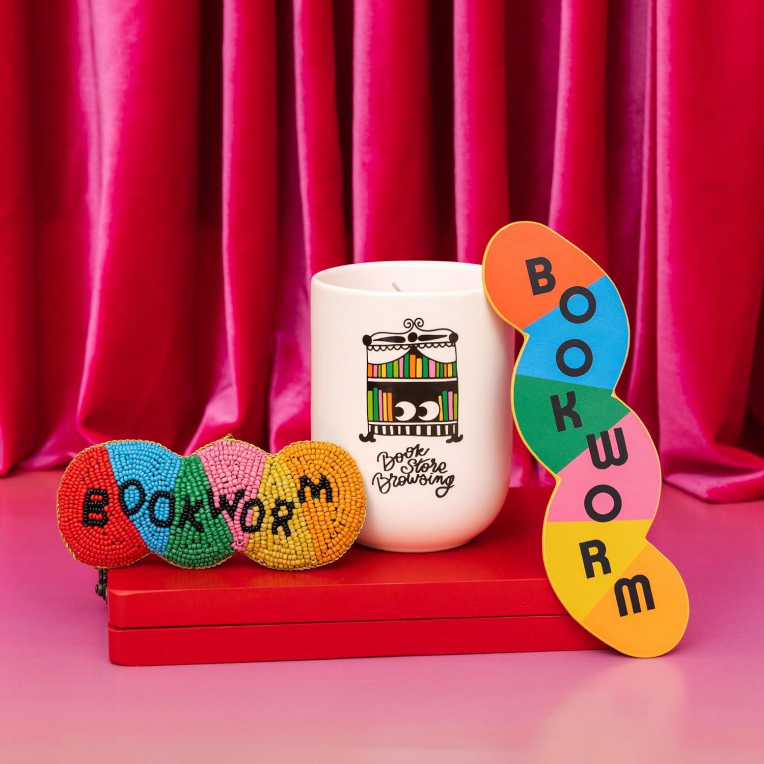 imagebando Beaded Hanging Ornament Unique Holiday Christmas Tree Decoration Bookworm