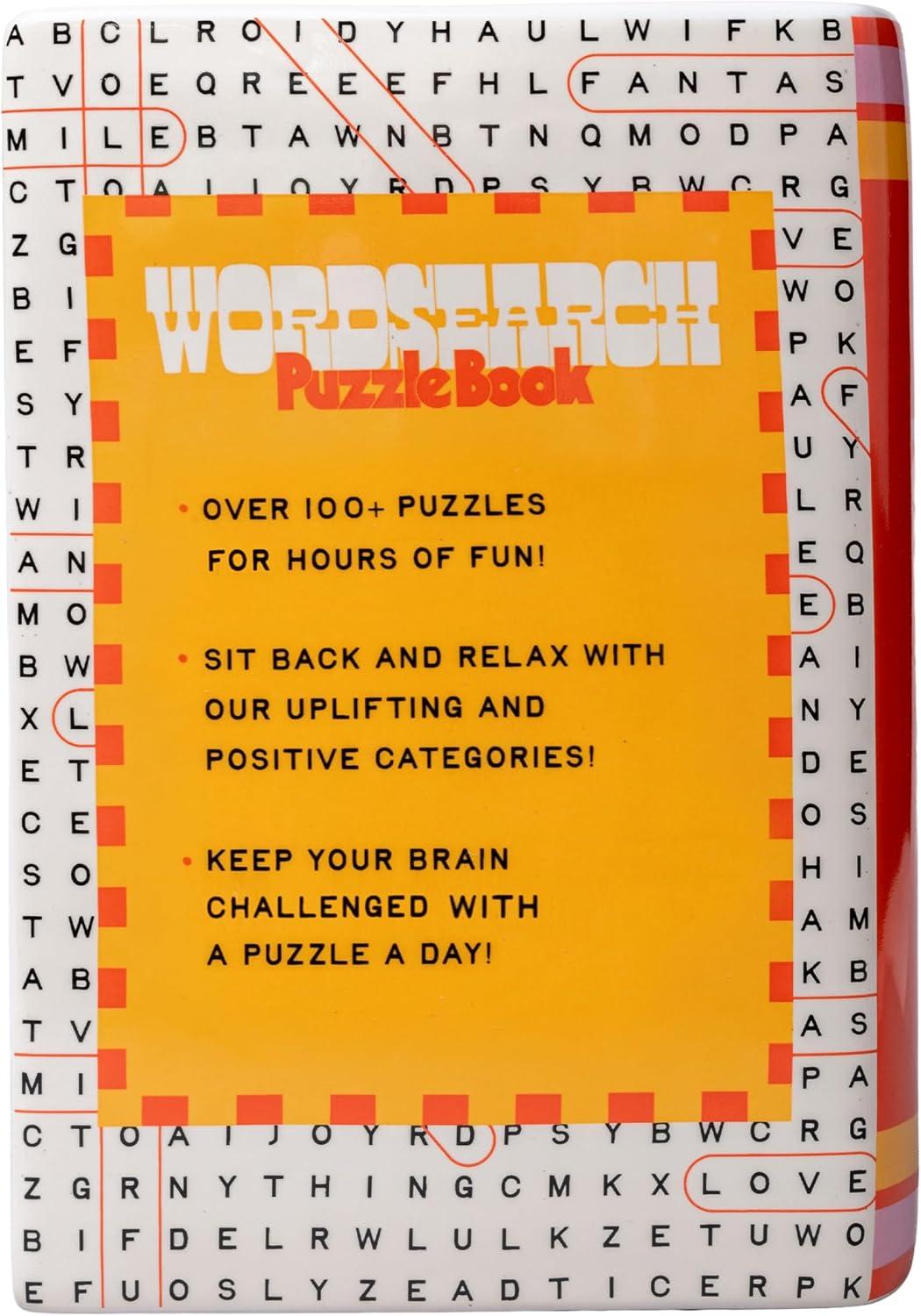 imagebando Decorative Book Shaped Vase Word Search Ceramic Vase Shelf Decor for Home or Office Word Search