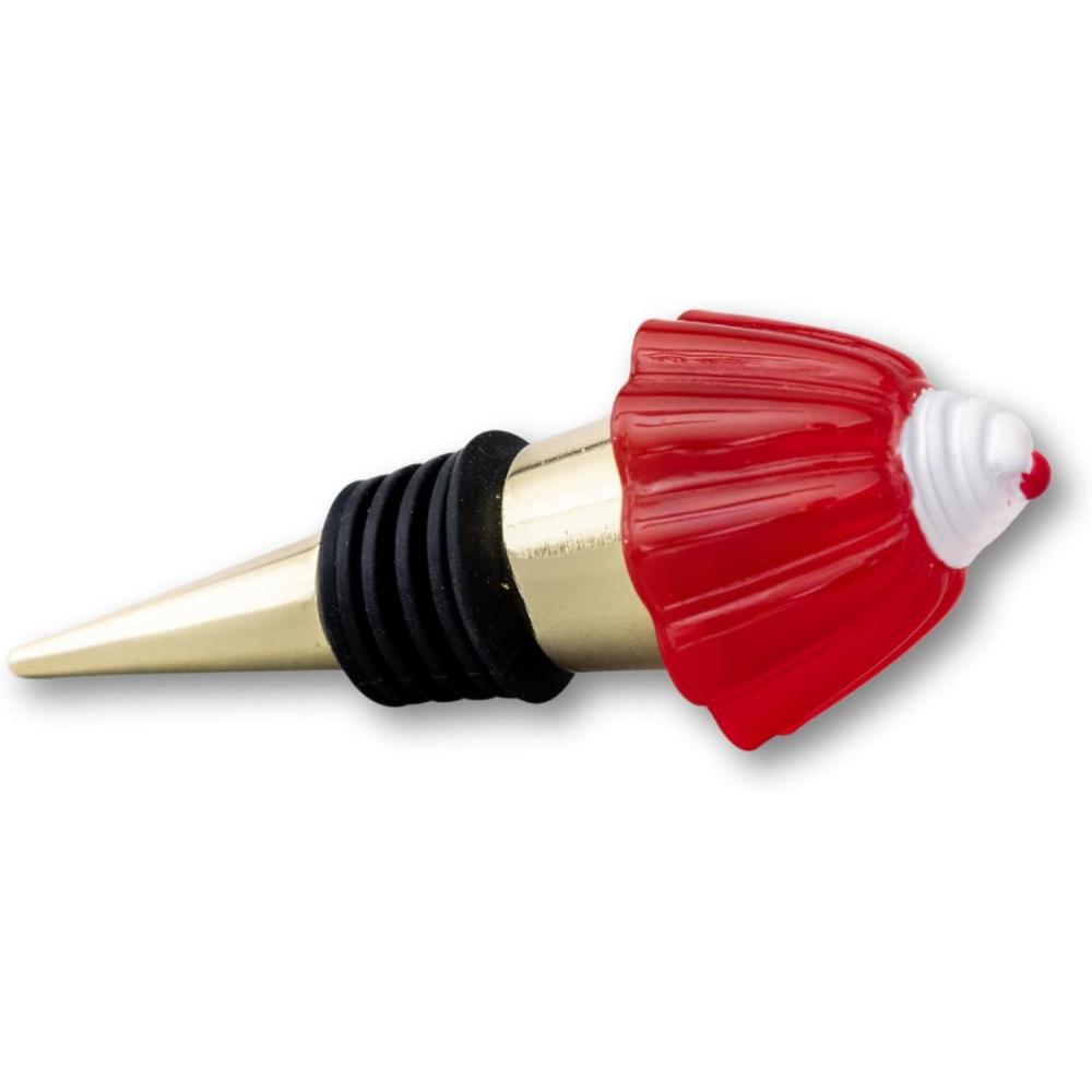 imagebando Cute Wine Stopper Novelty Bottle Cork for Wine or Champagne Metal Wine Plug Bar Tool and Home Decor Jelly Dessert