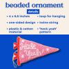 ban.do Beaded Hanging Ornament, Penant Flag Unique Holiday Christmas Tree Decoration (Heck Yeah)