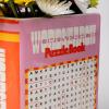 ban.do Decorative Book Shaped Vase, Word Search Ceramic Vase, Shelf Decor for Home or Office (Word Search)