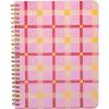 ban.do Rough Draft Mini Spiral Notebook with Saying, 8.5″ x 6.75″ with Pockets and 160 Lined Pages (Pink Plaid)(Pink Plaid)