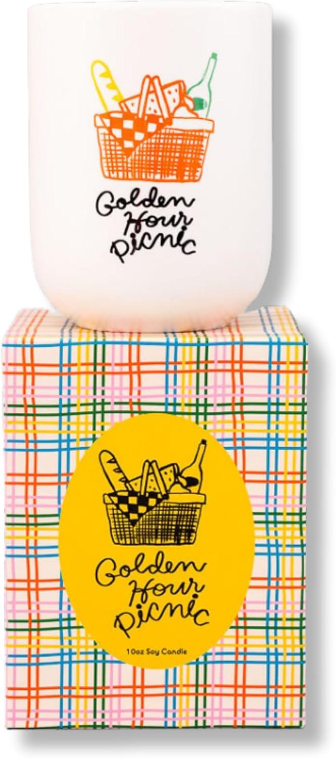 imagebando Fresh Scented Decorative Candle Cute and Aesthetic Vintage Inspired Candle Golden Hour Picnic