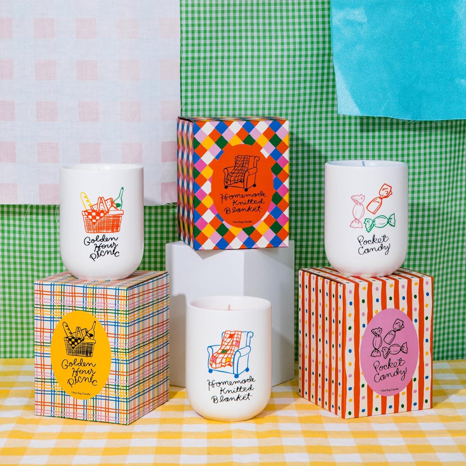 imagebando Fruity Scented Decorative Candle Cute and Aesthetic Vintage Inspired Candy Candle Pocket Candy