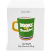 ban.do Ceramic Mug, 12 Ounce Coffee Cup, Dishwasher and Microwave Safe Mug, Books for Breakfast