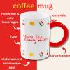 ban.do Ceramic Mug, 12 Ounce Coffee Cup, Dishwasher and Microwave Safe Mug, Cherry on Top