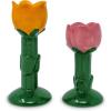 ban.do Set of 2 Decorative Candle Holders, Unique Candle Stick Holders, Colorful Taper Candle Holder, Mini Candle Holders for Table Centerpiece, Flowers