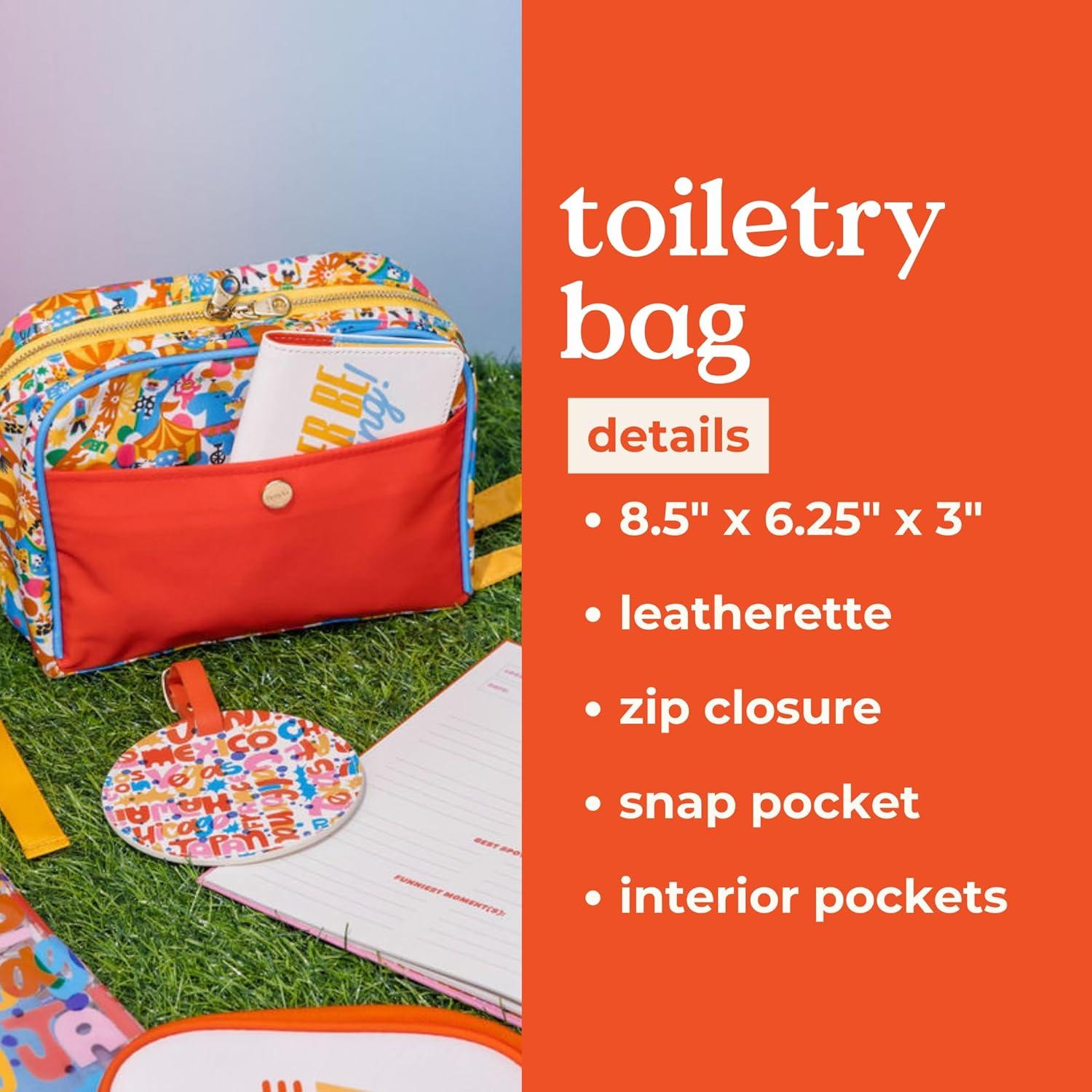 imagebando Getaway Toiletry Bag Travel Case for Toiletries or Makeup Small Travel Organizer for Women and Men Fairgrounds