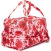 Ban.do Pink/Red Floral Getaway Traveler Bag, Duffle Bag with Shoe Compartment and Removable/Adjustable Shoulder Strap, Potpourri