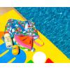 ban.do Foldable Beach Bag, Large Tote Bag with Zipper, Travel Tote Straps Hold Pool Towels, Tutti Frutti