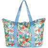 ban.do Foldable Beach Bag, Large Tote Bag with Zipper, Travel Tote Straps Hold Pool Towels, Tutti Frutti