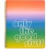 ban.do Floral Large Spiral Notebook, 11″ x 9″ with Pockets and 160 College Ruled Pages, Only the Good Stuff