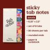 ban.do Sticky Tab Notes with Food Theme Novelty Page Flags for Annotating, Fruits